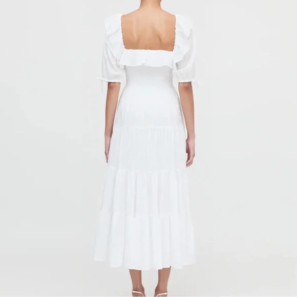 Hillhouse The Corinne Nap Dress in White Shadow Stripe size M